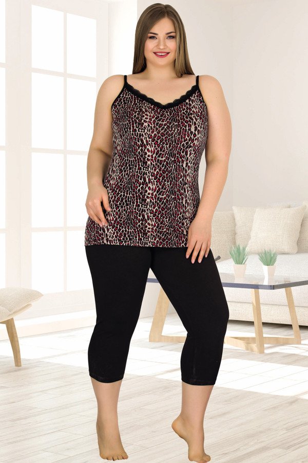 Lady 10560 Büyük Beden Kapri Pijama Takımı - Battal pijama Takımları Lady 10560 Büyük Beden Kapri Pijama Takımı - Battal pijama Takımları, lady105602XL, Lady Pijama Takımı, lady105602XL