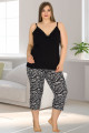 Lady 10565 Büyük Beden Kapri Pijama Takımı - Battal pijama Takımları, LADY-10565-2XL, Lady Pijama Takımı, LADY-10565-2XL