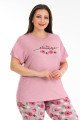 Gül Kurusu Renk ve Çiçek Desenli Lady 10681 Büyük Beden Kapri Pijama Takımı Gül Kurusu Renk ve Çiçek Desenli Lady 10681 Büyük Beden Kapri Pijama Takımı, LADY10681-2XL, Lady Pijama Takımı, LADY10681-2XL