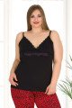 Kadın Kırmızı - Siyah Renk ve Leopar Desenli Lady 10552 Büyük Beden Kapri Pijama Takımı Kadın Kırmızı - Siyah Renk ve Leopar Desenli Lady 10552 Büyük Beden Kapri Pijama Takımı, ELİT0010552-2XL, Lady Pijama Takımı, ELİT0010552-2XL