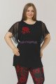 Kadın Siyah Renk ve Çiçek Desenli Lady 10602 Büyük Beden Kapri Pijama Takımı Kadın Siyah Renk ve Çiçek Desenli Lady 10602 Büyük Beden Kapri Pijama Takımı, ELİT0010602-2XL, Lady Pijama Takımı, ELİT0010602-2XL
