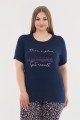 Kadın Lacivert Renk ve Puantiye Desenli Lady 10618 Büyük Beden Kapri Pijama Takımı Kadın Lacivert Renk ve Puantiye Desenli Lady 10618 Büyük Beden Kapri Pijama Takımı, ELİT0010618-2XL, Lady Pijama Takımı, ELİT0010618-2XL