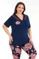 Lacivert Renk ve Çiçek Desenli Lady 10669 Büyük Beden Kapri Pijama Takımı Lacivert Renk ve Çiçek Desenli Lady 10669 Büyük Beden Kapri Pijama Takımı, UB-LADY-10669-2XL, Lady Pijama Takımı, UB-LADY-10669-2XL
