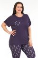 Lacivert Renk ve Çiçek Desenli Lady 10674 Büyük Beden Kapri Pijama Takımı Lacivert Renk ve Çiçek Desenli Lady 10674 Büyük Beden Kapri Pijama Takımı, UB-LADY10674-2XL, Lady Pijama Takımı, UB-LADY10674-2XL
