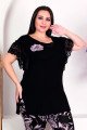 Siyah Renk ve Çiçek Desenli Lady 10690 Büyük Beden Kapri Pijama Takımı Siyah Renk ve Çiçek Desenli Lady 10690 Büyük Beden Kapri Pijama Takımı, LADY-10690-2XL, Lady Pijama Takımı, LADY-10690-2XL