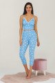 Mavi Renk ve Puantiye Desenli 12033 Kadın Kaprili Lady Pijama Takımı Mavi Renk ve Puantiye Desenli 12033 Kadın Kaprili Lady Pijama Takımı