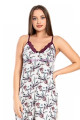 Beyaz Renk, Çiçek Desenli ve İnce Askılı Kol Jenika 51853 Tunik Gecelik, Jenika-51853, Tunik