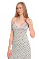 Gri Renk, Kare Desenli ve İnce Askılı Kol Jenika 51993 Tunik Gecelik, Jenika-51993, Tunik