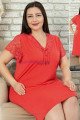 Jenika 45466 Büyük Beden Nar Çiçeği Renk Tunik - Jenika Battal Boy Gecelik Jenika 45466 Büyük Beden Nar Çiçeği Renk Tunik - Jenika Battal Boy Gecelik, Jenika-45466, Büyük Beden Battal Tunik - Gecelik