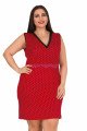 Lady 6758 Battal Beden Askılı Kol Tunik Gecelik Takım