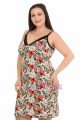 Krem Renk ve Çiçek Desenli İnce Askılı Kol Lady 8724 Büyük Beden Tunik Gecelik Krem Renk ve Çiçek Desenli İnce Askılı Kol Lady 8724 Büyük Beden Tunik Gecelik, Lady-8724, Lady Pijama Takımı