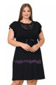 Siyah Renk Lady 8892 2XL - 3XL - 4XL Battal Büyük Beden Tunik Gecelik, Lady-8892, Lady Pijama Takımı