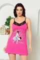 Pembe Renkli ve Desenli Pamuk İnce Askılı Yaka Kadın Tunik -ESSNWG-1008 Pembe Renkli ve Desenli Pamuk İnce Askılı Yaka Kadın Tunik -ESSNWG-1008, SNWGRLS-1008, Tunik