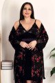 Siyah Renk Kımrızı Çiçek Desenli Lady 19225 Kadın Büyük Beden Sabahlıklı Gecelik Takım Siyah Renk Kımrızı Çiçek Desenli Lady 19225 Kadın Büyük Beden Sabahlıklı Gecelik Takım, 8509990006259, Lady Pijama Takımı, 8509990006259