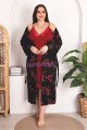 Kırmızı ve Siyah Renkli, Kırmızı Gül Desenli Lady 19226 Kadın Büyük Beden Sabahlıklı 2li Gecelik Takım Kırmızı ve Siyah Renkli, Kırmızı Gül Desenli Lady 19226 Kadın Büyük Beden Sabahlıklı 2li Gecelik Takım