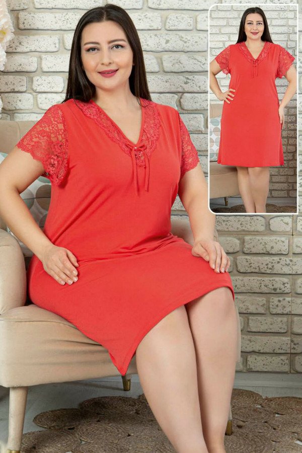 Jenika 45466 Büyük Beden Nar Çiçeği Renk Tunik - Jenika Battal Boy Gecelik Jenika 45466 Büyük Beden Nar Çiçeği Renk Tunik - Jenika Battal Boy Gecelik, Jenika-45466, Büyük Beden Battal Tunik - Gecelik