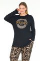Kadın Siyah Renk Leopar Desenli Uzun Kollu Lady 11379 Büyük Beden Pijama Takımı, Battal Pijama Kadın Siyah Renk Leopar Desenli Uzun Kollu Lady 11379 Büyük Beden Pijama Takımı, Battal Pijama, Lady-11379-2XL, Büyük Beden (Battal Boy) Pijama Takımları, Lady-11379-2XL