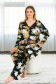 Renkli Çiçek Desenli Uzun Kollu ve Önden Düğmeli Lady 11378 Kadın Büyük Beden Anne Pijama Takımı, Battal Pijama Renkli Çiçek Desenli Uzun Kollu ve Önden Düğmeli Lady 11378 Kadın Büyük Beden Anne Pijama Takımı, Battal Pijama