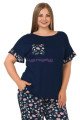 Lacivert Renk ve Çiçek Desenli LADY 10896 Kadın Kısa Kol Büyük Beden Pijama Takımı Lacivert Renk ve Çiçek Desenli LADY 10896 Kadın Kısa Kol Büyük Beden Pijama Takımı, ELİT0010896-2XL, Büyük Beden (Battal Boy) Pijama Takımları, ELİT0010896-2XL