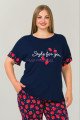 Lacivert Renk ve Çilek Desenli LADY-10876 Kadın Kısa Kol Büyük Beden Pijama Takımı Lacivert Renk ve Çilek Desenli LADY-10876 Kadın Kısa Kol Büyük Beden Pijama Takımı, Lady-10876, Büyük Beden (Battal Boy) Pijama Takımları