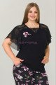 Siyah Renk ve Çiçek Desenli LADY-10900 Kadın Kısa Kol Büyük Beden Pijama Takımı Siyah Renk ve Çiçek Desenli LADY-10900 Kadın Kısa Kol Büyük Beden Pijama Takımı, Lady-10900, Büyük Beden (Battal Boy) Pijama Takımları