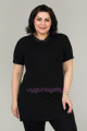 Siyah Renk ve Düz Renk LADY-ST95 Kadın Kısa Kol Büyük Beden Pijama Takımı-Lady
