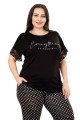 Siyah Beyaz Renk Puantiye Desenli Lady 10959 Kadın Kısa Kol Büyük Beden Pijama Takımı Siyah Beyaz Renk Puantiye Desenli Lady 10959 Kadın Kısa Kol Büyük Beden Pijama Takımı, LADY-10959-2XL, Büyük Beden (Battal Boy) Pijama Takımları, LADY-10959-2XL