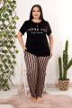 Lady 10961 Battal Boy Büyük Beden Kısa Kol Pijama Takımı Lady 10961 Battal Boy Büyük Beden Kısa Kol Pijama Takımı