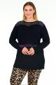 Siyah Renkli Leopar Desenli Uzun Kollu Lady 11387 Kadın Büyük Beden Anne Pijama Takımı, Battal Pijama Siyah Renkli Leopar Desenli Uzun Kollu Lady 11387 Kadın Büyük Beden Anne Pijama Takımı, Battal Pijama