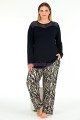 Siyah Renkli Zebra Desenli Uzun Kollu Lady 11388 Kadın Büyük Beden Anne Pijama Takımı, Battal Pijama Siyah Renkli Zebra Desenli Uzun Kollu Lady 11388 Kadın Büyük Beden Anne Pijama Takımı, Battal Pijama