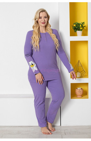 Lila Renk ve Ördek Figürlü79073 Modal Kumaş Teknur Kadın Büyük Beden Anne Pijama Takımı Lila Renk ve Ördek Figürlü79073 Modal Kumaş Teknur Kadın Büyük Beden Anne Pijama Takımı
