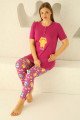 Fuşya Renk ve Desenli 79510 Modal Kumaş Teknur Kadın Büyük Beden Anne Pijama Takımı Fuşya Renk ve Desenli 79510 Modal Kumaş Teknur Kadın Büyük Beden Anne Pijama Takımı, ELİT0079510, Teknur Pijama Takımı