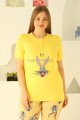 Sarı Renk ve Tavşan Desenli 79511 Modal Kumaş Teknur Kadın Büyük Beden Anne Pijama Takımı Sarı Renk ve Tavşan Desenli 79511 Modal Kumaş Teknur Kadın Büyük Beden Anne Pijama Takımı, ELİT0079511, Teknur Pijama Takımı