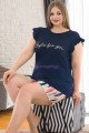 Lacivert Renk ve Desenli Lady 10363 Büyük Beden Battal Boy Şortlu Pijama Takım Lacivert Renk ve Desenli Lady 10363 Büyük Beden Battal Boy Şortlu Pijama Takım, Lady-10363, Lady Pijama Takımı