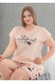 Somon Renk ve Desenli Lady 10369 Büyük Beden Battal Boy Şortlu Pijama Takım Somon Renk ve Desenli Lady 10369 Büyük Beden Battal Boy Şortlu Pijama Takım, ELİT0010369-2XL, Lady Pijama Takımı, ELİT0010369-2XL