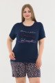 Lacivert Renk ve Puantiye Desenli Lady 10373 Büyük Beden Battal Boy Şortlu Pijama Takım Lacivert Renk ve Puantiye Desenli Lady 10373 Büyük Beden Battal Boy Şortlu Pijama Takım, ELİT0010373-2XL, Lady Pijama Takımı, ELİT0010373-2XL