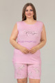 Pembe Renk ve Çiçek Desenli Lady 10375 Büyük Beden Battal Boy Şortlu Pijama Takım Pembe Renk ve Çiçek Desenli Lady 10375 Büyük Beden Battal Boy Şortlu Pijama Takım, ELİT0010375-2XL, Lady Pijama Takımı, ELİT0010375-2XL