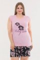 Pembe Renk ve Çiçek Desenli Lady 10380 Büyük Beden Battal Boy Şortlu Pijama Takım Pembe Renk ve Çiçek Desenli Lady 10380 Büyük Beden Battal Boy Şortlu Pijama Takım, Lady-10380, Lady Pijama Takımı