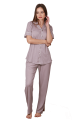 Önden Düğmeli Blackmore 1209, 2 li Pudra Renk Kadın Pijama Takımı