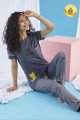 Kısa Kol, Füme Renkli ve Desenli Teknur 74005 Yazlık Kadın Pijama Takımı Kısa Kol, Füme Renkli ve Desenli Teknur 74005 Yazlık Kadın Pijama Takımı, Teknur-74005, Kısa Kollu Pijama Takımları