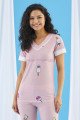 Kısa Kol, Pembe - Beyaz Renkli ve Desenli Teknur 74031 Yazlık Kadın Pijama Takımı Kısa Kol, Pembe - Beyaz Renkli ve Desenli Teknur 74031 Yazlık Kadın Pijama Takımı, Teknur-74031, Kısa Kollu Pijama Takımları