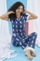 Kısa Kol, Lacivert Renkli ve Desenli Teknur 74043 Yazlık Kadın Pijama Takımı Kısa Kol, Lacivert Renkli ve Desenli Teknur 74043 Yazlık Kadın Pijama Takımı, Teknur-74043, Kısa Kollu Pijama Takımları