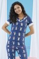 Kısa Kol, Lacivert Renkli ve Desenli Teknur 74043 Yazlık Kadın Pijama Takımı Kısa Kol, Lacivert Renkli ve Desenli Teknur 74043 Yazlık Kadın Pijama Takımı, Teknur-74043, Kısa Kollu Pijama Takımları