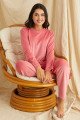 Pembe Renk Kadife Kumaş Önü Yazılı Teknur 52027 Uzun Kol Kadın Pijama Takımı Pembe Renk Kadife Kumaş Önü Yazılı Teknur 52027 Uzun Kol Kadın Pijama Takımı, Teknur-52027, Teknur Pijama Takımı