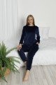 Lacivert Renk Kadife Kumaş Arkası Desenli Teknur 52083 Uzun Kol Kadın Pijama Takımı Lacivert Renk Kadife Kumaş Arkası Desenli Teknur 52083 Uzun Kol Kadın Pijama Takımı, Teknur-52083, Teknur Pijama Takımı