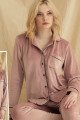 Kadın Gül Kurusu Renk Kadife Kumaş Teknur 52104 Uzun Kol Önden Düğmeli Pijama Takımı Kadın Gül Kurusu Renk Kadife Kumaş Teknur 52104 Uzun Kol Önden Düğmeli Pijama Takımı, Teknur-52104, Teknur Pijama Takımı