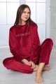 Bordo Renk Önü Mottolu Teknur 52159 Uzun Kol Kadın Kadife Pijama Takımı Bordo Renk Önü Mottolu Teknur 52159 Uzun Kol Kadın Kadife Pijama Takımı, Teknur-52159, Teknur Pijama Takımı