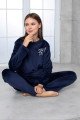 Lacivert Renk Önü Mottolu Teknur 52168 Uzun Kol Kadın Kadife Pijama Takımı Lacivert Renk Önü Mottolu Teknur 52168 Uzun Kol Kadın Kadife Pijama Takımı, Teknur-52168, Teknur Pijama Takımı