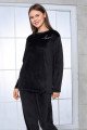 Siyah Renk Önü Mottolu Teknur 52169 Uzun Kol Kadın Kadife Pijama Takımı Siyah Renk Önü Mottolu Teknur 52169 Uzun Kol Kadın Kadife Pijama Takımı, Teknur-52169, Teknur Pijama Takımı