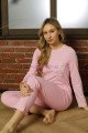 Pembe Renk Teknur 16953 Uzun Kol Modal Kumaş Kadın Pijama Takımı Pembe Renk Teknur 16953 Uzun Kol Modal Kumaş Kadın Pijama Takımı, Teknur-16953, Teknur Pijama Takımı